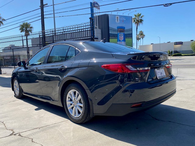 Before and after 2025 Toyota Camry LE driver side quarter panel repair in Los Angeles